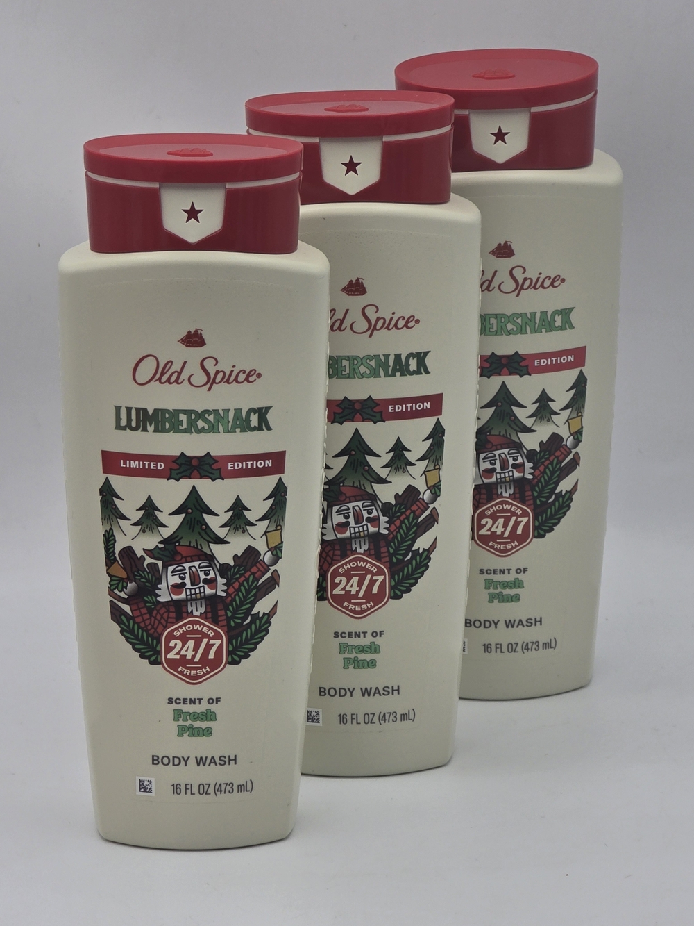 Old Spice Lumbersnack Body Wash for Men (Fresh Pine) Bundle